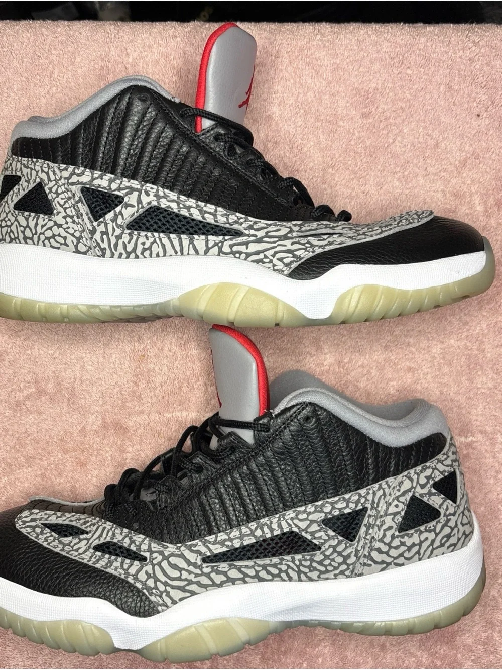 Size 11.5 - Air Jordan 11 Retro IE Low Black Cement
